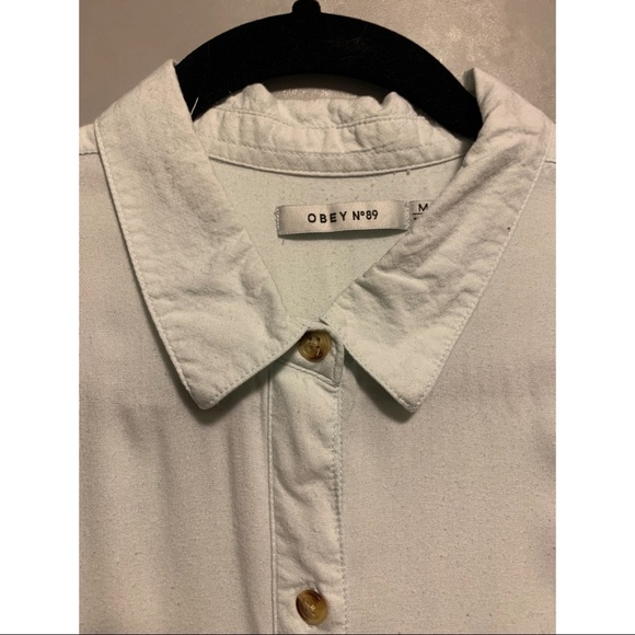 OBEY pale blue button down - Picture 3 of 7